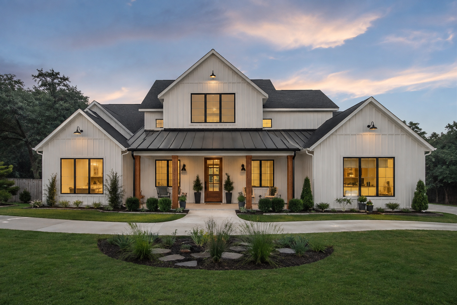 Custom farmhouse-style home in Liberty Hill, Texas