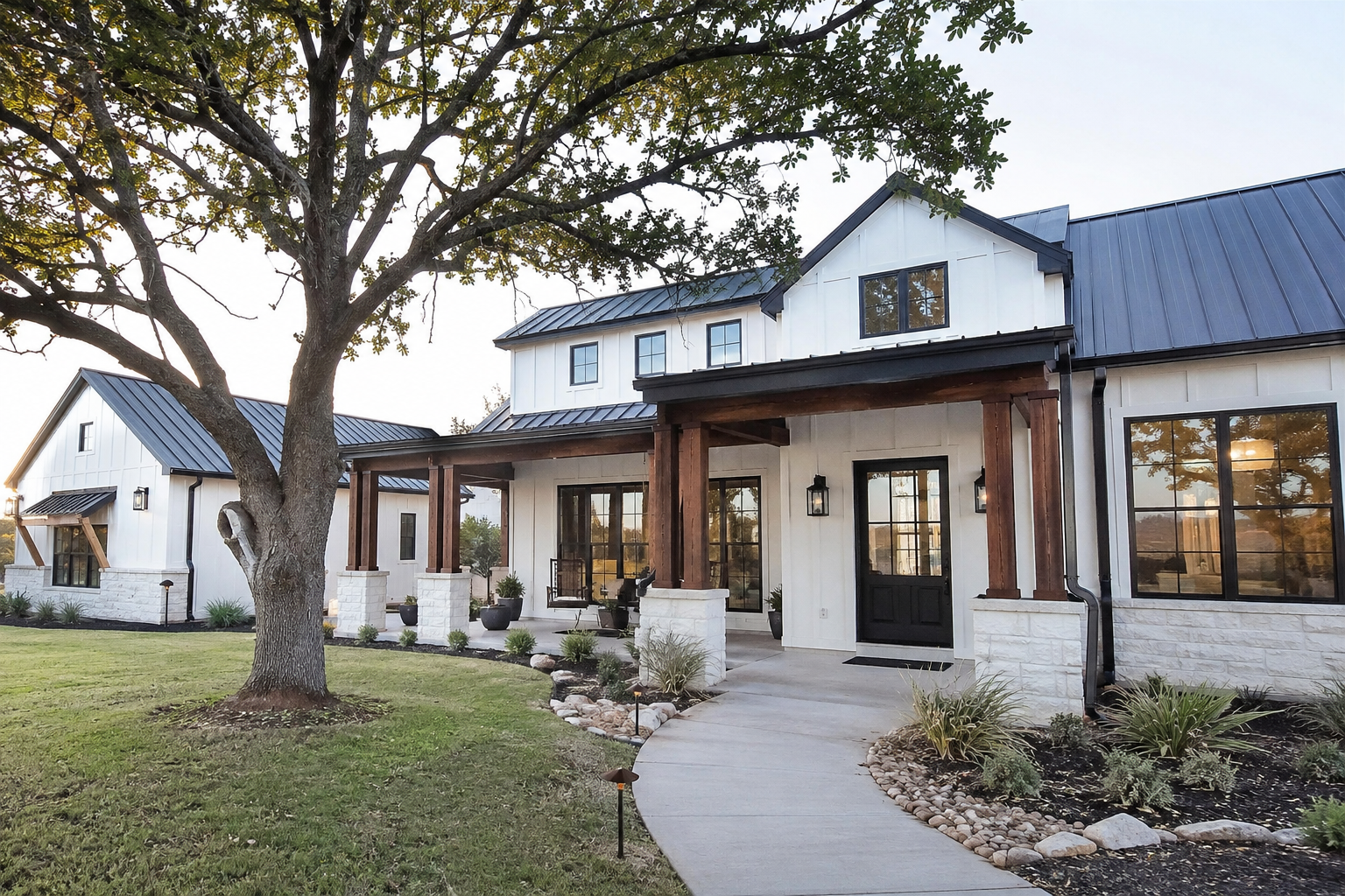 Custom farmhouse-style home in Liberty Hill, Texas